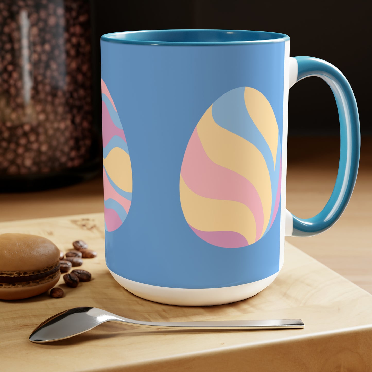 Two-Tone Coffee Mugs, 15oz