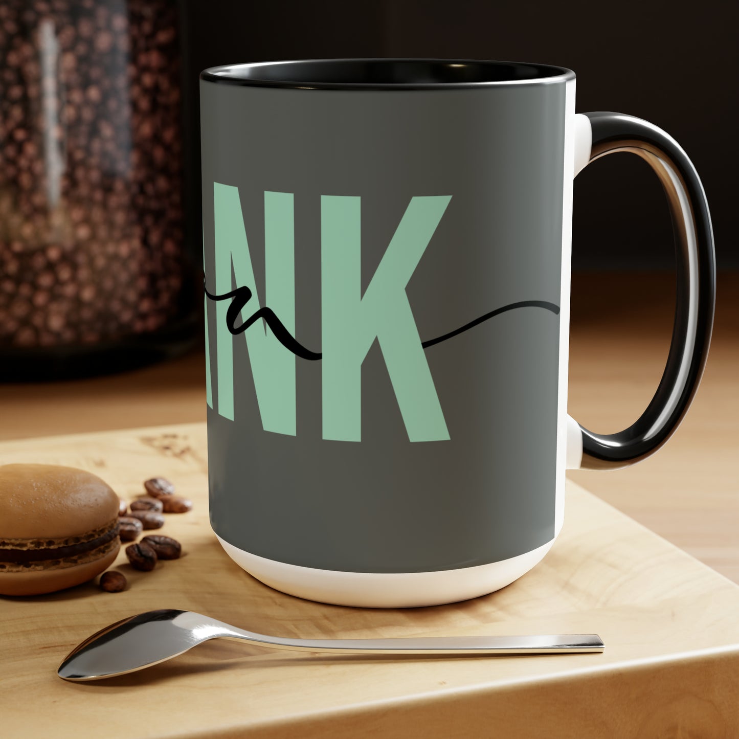 Two-Tone Coffee Mugs, 15oz