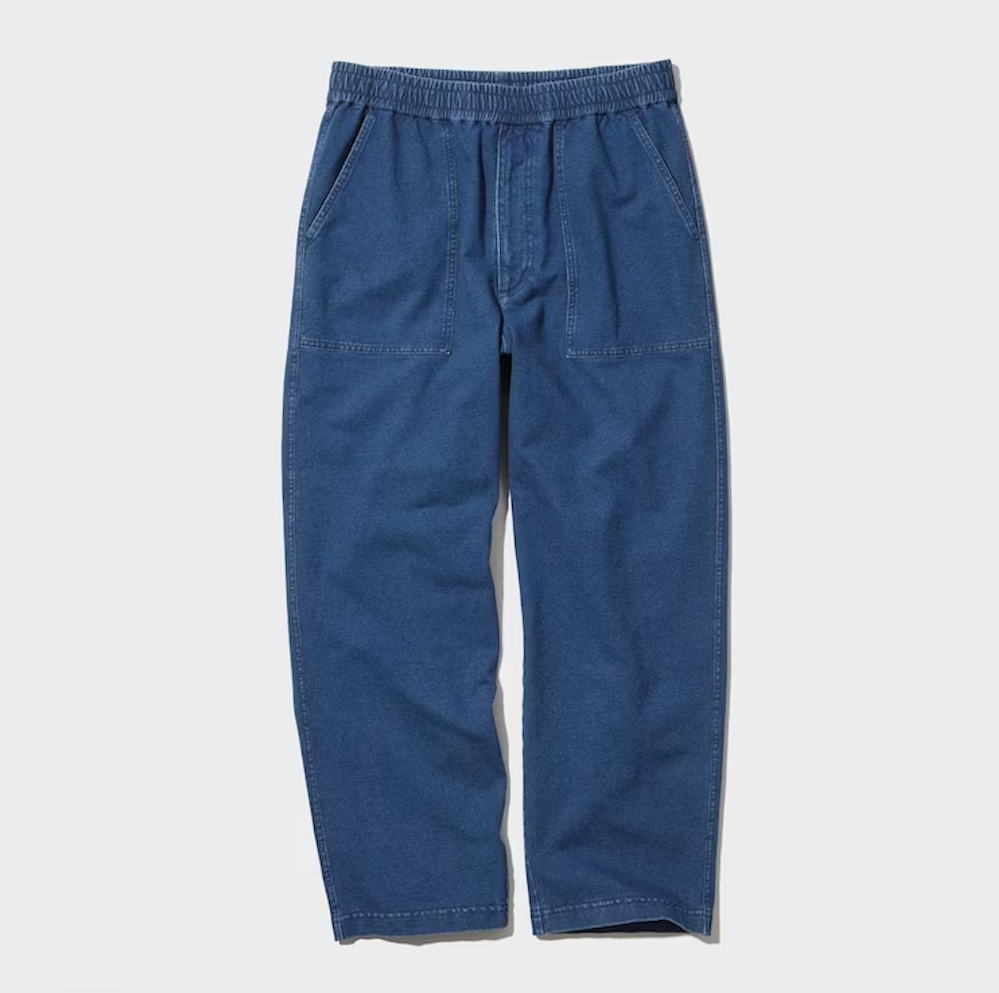 Washed Jersey Ankle Pants (Denim)